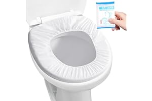 YTZJ DIRECT 10PCS Quality Disposable Travel Toilet Seat Covers, Portable Toilet Seat Mats Pads for Public Toilets Hospital Hotel, Healthy White Toilet Seat Cushions for Men Women Girls, Each Individually Packaged