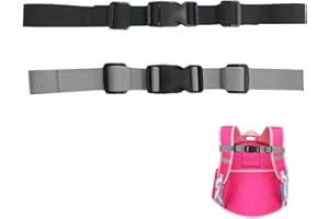LILIKAI Lot de 2 sangles de poitrine réglables pour sac à dos, sac à dos pour enfant, sangle de poitrine en nylon avec boucle, sangle de sac à dos de randonnée, sangle multi-usages, fermeture rapide, boucles