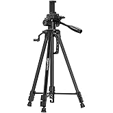 Amazon Basics 60 Inch Tripod for DSLR, Camera | Operating Height: 4.58 Ft. | Maximum Load Capacity up to 4.5kg | Portable Lig
