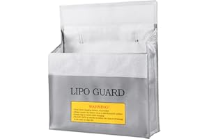 ICQUANZX LiPo Sac de Protection Lipo Batterie de Stockage LiPo Bag Sac de sécurité Lipo Batterie Sac Lipo Batterie de Stockage Lipo Antidéflagrant Lipo Safe Bag 235x65x180mm