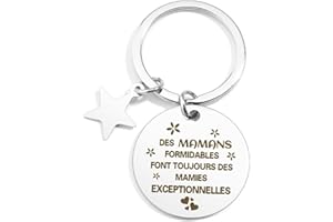 BOMEON Cadeau Fete des Grand Mere Cadeau Fete Des Meres Cadeau anniversaire Cadeau Porte Clef Idee Pour Grand Mere Paques Saint Nouvel An Cadeaux Personnalisé Remerciement Valentin Pour Grand Mere