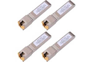 TOOLCO 4 Pack 10G SFP+ RJ45 Copper Transceiver, 10GBase-T Module SFP CAT.6a/7 up to 30 Meters Compatible with Cisco SFP-10G-T-S, Ubiquiti Unifi UF-RJ45-10G, Netgear, TP-Link, Mikrotik and More