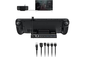 Mcbazel 6 in 1 Steam Deck Dockingstation, Dock, Ladestation mit HDMI 2.0 4K@60Hz/Gigabit Ethernet/3 Port USB 3.0/PD100W für Steam Deck/Nintendo Switch/Switch OLED/ROG Ally/Legion go/MSI Claw