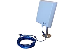 W WONECT Antena WONECT Exterior 10 Metros Panel PLANAR 36DBI Externa USB Interno N4000 2000MW 2w 10 Metros Auditoria. Fácil Instalar. Compatible WiFislax, Beini, Kali. Largo Alcance. Rompemuros