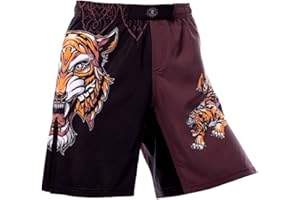 Hardcore Training Kids Boxing Shorts Tiger Short de Boxe Enfant Fitness MMA BJJ Vêtements de Sport Kickbocing Workout Gym
