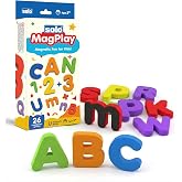 SOLO Magnetic Capital Alphabet Letters for Kids (Age 3+) |Non-Toxic EVA Foam Build with Strong Magnetic Back |Soft Touch Roun