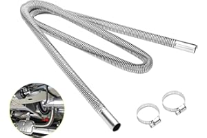 ACAMPTAR 200Cm Auto Luft Standheizung Auspuff Rohr mit 2 Schellen Kraftstofftank Auspuffrohr Schlauch für Roh öL Heizung