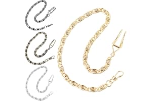 TIONG Pocket Watch 14 Inch Chain with Twisted Thick & Lobster Clasps Pocket Watch Albert Chain Link Vest Suit for Your Pocket Watch