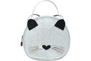 GALPADA Mini Leopard Umhängetasche Crossbody Tasche Handtasche Süße Katzen- Tasche Runde Münzbrettung für Kinder Frauen Teenager Mädchen