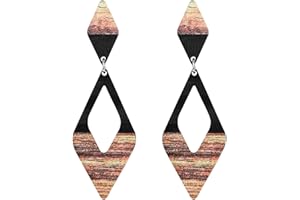 Emibele Pendientes Mujer de Ópalo, Pendientes Colgantes Geométricos para Mujer con Postes de Plata 925, Pendientes de Botón con Diamantes Joyería para Uso Diario Fiestas Bodas Cenas