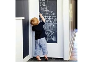 EVBEA Pizarra Negra Autoadhesivo Pegatinas Pared Tiza Vinilo Papel Pizarra Adhesivo 43cm x 200cm para la Escuela Casera Oficina