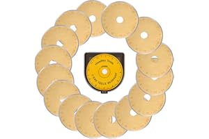 Headley Tools 45mm Rotary Cutter Blade Titanium Color (Pack of 15) Fits Fiskars Turecut (45mm,Quantity 15pcs),Rotary Cutter Blades 45mm, Rotary Cutter,Fiskars Rotary Cutter, Olfa Rotary Cutters