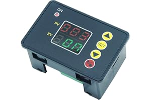 Abwan Digital Timer, T2310 Normalt öppen Microcomputer Time Controller 12V 24V 110V 220V LED Digital Display Time Delay Relay