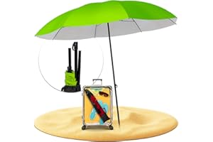 STYNGARD Reise Sonnenschirm mit UV Schutz 50+ [155 cm ⌀] - Strandschirm Sonnenschirm Strand mit Abspannleinen Modell NIZZA