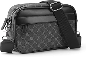 ‎UMIKK PU Umhängetasche Hohe Kapazität Tasche, Messenger Bags Schultertasche Herren, Umhängetasche für Herren mit Sport wasserdicht Freizeit Brusttasche,Gürteltasche Büro kleiner Rucksack,für Arbeit Reisen