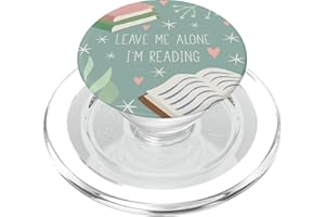 BOOK LOVER GIFTS BY VINE MERCANTILE Leave Me Alone, I'm Reading - Cute Book Lover Gift PopSockets PopGrip: Ausziehbarer Sockel und Griff für Handys/Tablets mit Tauschbarem Top PopSockets PopGrip für MagSafe
