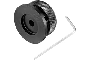 QUARKZMAN 1 Stück Gitarrenknöpfe Metall, Audio-Knopf Drehknopf 6mm x 38mm x 20mm Potentiometer Knöpfe mit Madenschraube für E-Gitarre Bass, Schwarz