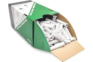 PARCO Premium Chevilles Universelles, Chevilles Multiusages, Chevilles en Plastique avec Bord pour un Maintien Parfait dans le Béton, la Pierre, le Bois et Plus | 5,0 x 25 mm, 100 Pièces, PA 6 de
