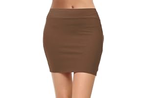 Girstunm Damen lässiger Bleistiftrock schlanker kurzer Rock Business-Stil kurzer Rock Sommer hohe Taille Stretch kurzer Rock mit Schlitz