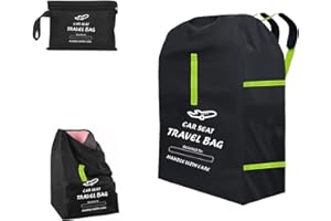 LELEWANGLUO Sac de transport pour siège enfant, housse de protection pour siège enfant, avion avec bandoulière, robuste, sac de voyage, sac de rangement étanche, housse de protection pour siège