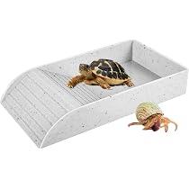 KTCINA Tortoise Food Dish, Anti Slip Reptile Feeding Dish Turtle ...
