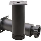 Badem10 Mobilya Kanepe Baza Koltuk Metal Destek Ayağı Ayarlanabilir Siyah Ayak 12 cm