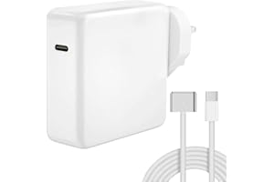 E-POWIND MacBook Pro Air Charger 70W - M4/M3/M2 Mac Charger Fast Power Adapter with 2M USB C to T Braided Cable, Compatible with MacBook Air 13/15 inch (2022~2024), MacBook Pro 14/16 inch (2021~2024)