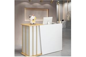 SPXMQSS Bancone Cassa per Negozio Abbigliamento, Bancone Reception Negozio con 2 Cassetti, Bancone Reception per Supermercato, Hotel, Beauty Salon, Negozio di Abbigliamento
