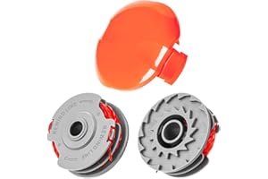 BCYPMYC 2Pcs With Spool Cover Strimmer Spool Flymo Strimmer Spool Standard 1.5mm 36ft Lawn Mower Replacement Spool Replace of FLY021 Compatible with Flymo Power/Mini/Trim Grass Trimmer