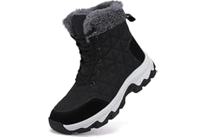 Dhinash Schneestiefel Herren Damen Winterstiefel Wasserdicht Warm Gefüttert Stiefelette Outdoorschuhe Trekkingstiefel Wanderstiefel Winterschuhe Schneeschuhe Wanderschuhe Gr.37-48
