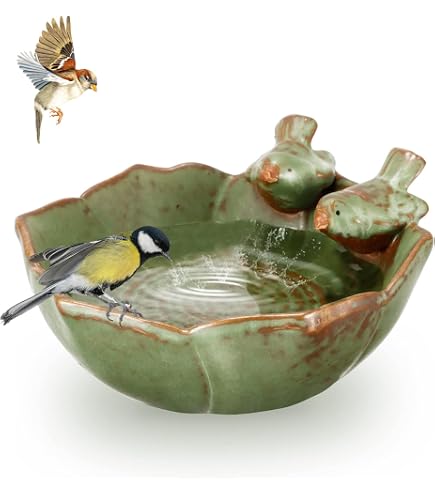 DIVCHI Vogelfutterspender – Freistehende Futterstation Mit Blumen-Design, Für Garten, 2 Stück, Gelb