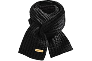OAAO 1 Pcs Ladies Scarf, Women Winter Scarf, Girls Warm Large Scarf, Women Fashion Long Scarf, Thickened & Soft Knitted Scarf (Black)