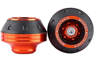 ‎KEENSO Keenso Motorrad Gabel Aufprallschutz, 1 Paar Motorrad Vordergabel Rahmen Gleiter CNC-Aluminiumlegierung Motorrad Gabelschutz Für die meisten Motorräder, Mopeds, Roller (Orange) Sitze und Zubehör