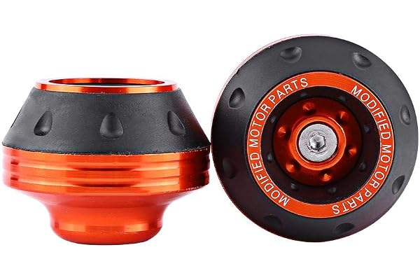 DEWIN Curseurs de Cadre de Fourche Moto, Moto CNC Aluminium Fourche Avant Scooter de Protection en Chute de Protection Aluminium CNC Moto Scooter de Protection (Orange)