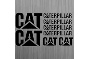 STAR SAM 8x Pegatinas compatibles con tractores CATERPILLAR excavadoras maquinaria contruccion CAT
