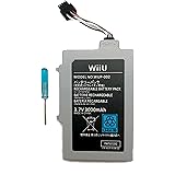 SuperSmashMedia® - 3000 mAh Replacement Battery Compatible With Nintendo Wii U GamePad Controller AC1748 AC1612 Internal Cons