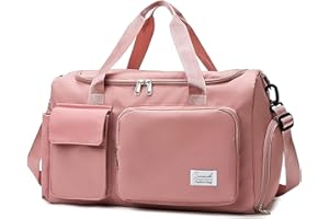 ESTIFE Torba sportowa męska damska, torba podróżna, torba sportowa, torba sportowa, różowa torba sportowa., Różowy kolor, torba sportowa