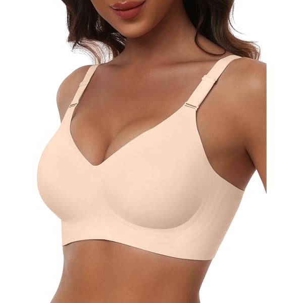 SHEKINI Sport-BH Ohne Bügel – Weich, Nahtlos, Mit Verstellbarem Rücken, Für Große Brüste