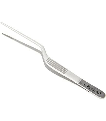 Set di 4 pinze fini da cucina, 30,5 cm e 25,4 cm, in acciaio INOX, per uso alimentare, pinze professionali lunghe, per cucina, riparazioni, frutti di mare e barbecue