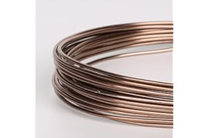 OCEANLEND Craft and Garden Essential Bonsai Wires, Anodized Aluminum Wire for Training and Styling (1pc brown)