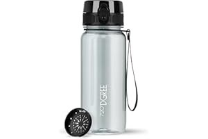720°DGREE Botella de Agua “uberBottle“ +Colador de frutas– 350ml, 500ml, 650ml, 1000ml, 1500ml | Sin BPA, Impermeable, Reutilizable | Ideal para deporte, fitness, universidad, bicicleta, aire libre