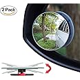 Showay Drive Safe Blind Spot Mirrors HD 2' Fixed Round Glass Blind Spot Mirror 2-Pack | Ultimate Rear View Mirror for All Cars | Eliminate and Improve Your Blind Spots (2 INCH)