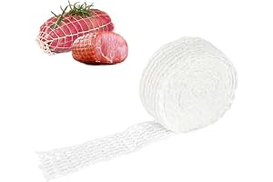 Schinkennät, 5 m, 16 hål, Vitt, Elastiskt, Röknät för Matlagning | Köttnät, hög temperaturbeständighet, slitstyrka, för rökt, rostad, kokt, torkad, marinerad