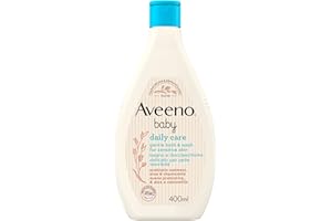 Aveeno Baby Daily Care Bagno e Docciaschiuma Delicato, Bagnoschiuma bambini per una detersione profonda della pelle sensibile, Bagnoschiuma neonato con Avena per il bagnetto, 400 ml