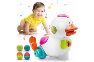 Auby Mon P'tit Canard en Balade - Jouet Bebe 9 10 11 12 Mois,Jouet Enfant 1 2 3 4 Ans Garcon Fille