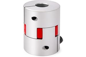 JESUSTREE Wellenkupplung 14mm bis 15mm Bohrung, L40xD49 Flexibles Kupplungsgelenk Pflaumen Elastischer Aluminium Kupplungskoppler für Cnc Schrittmotor