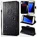 Produktbild SMART LEGEND Lederhülle für Samsung Galaxy S7 Ledertasche Hülle Schwarz Pusteblume Liebhaber Muster Schutzhülle Premium PU Leder mit Handschlaufe Flip Case Protective Cover Innere Weiche Silikon Bookcase Handy Tasche Schale mit Kartenfächer Magnetverschluß Standfunktion Etui