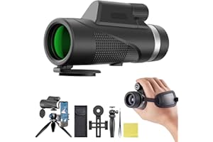 Sevitini Cannocchiale monoculare, 12X50 Telescopio monoculare per adulti,monocolo, Prisma FMC BAK4 Monocolo per concerti, eventi sportivi (Nero)