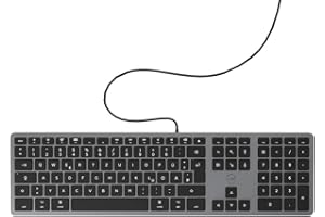 Mobility Lab teclado alemán QWERTZ con cable Design Touch ideal para Mac – gris