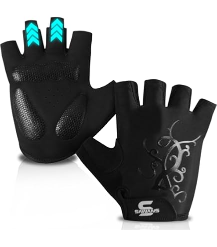 Guanti In Pelle Senza Dita Da Uomo Con Palmi Imbottiti In Gel